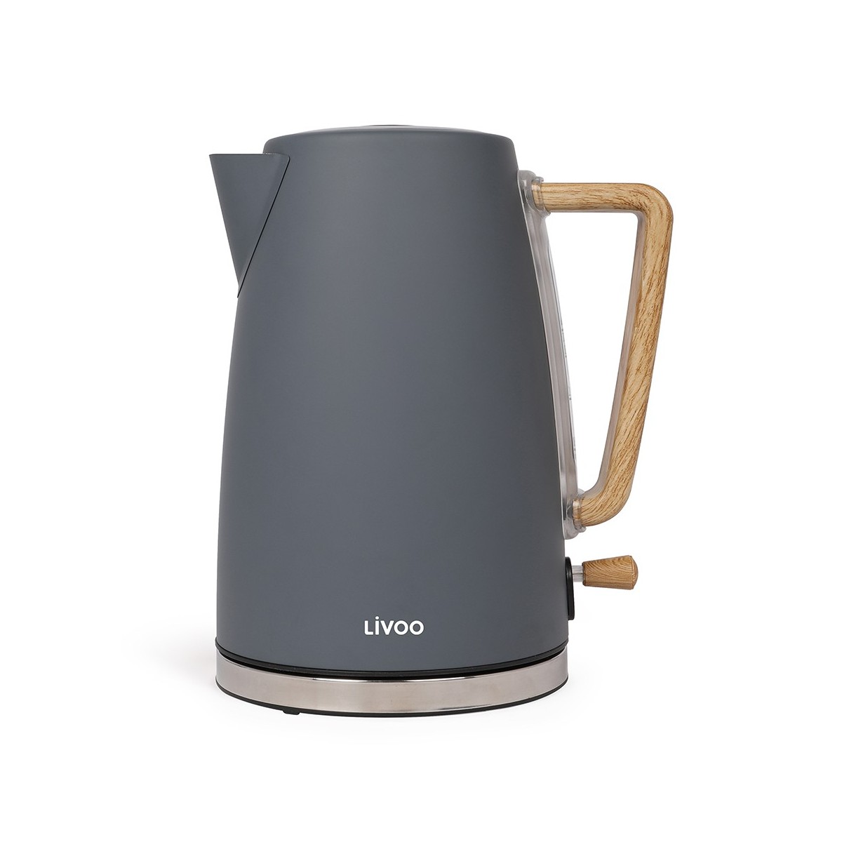 Livoo - Bouilloire théière automatique 1,7 L – 2200W, acier inoxydable, 5  programmes de thé, 3 modes d'infusion, maintien au chaud