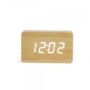 Wood finish digital clock